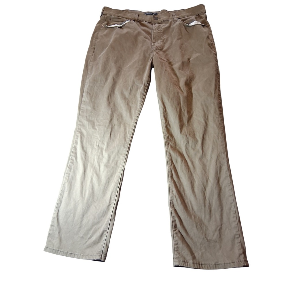 Lucky Brand 410 Athletic Straight Khaki Brown Chino Pants Mens 36x30